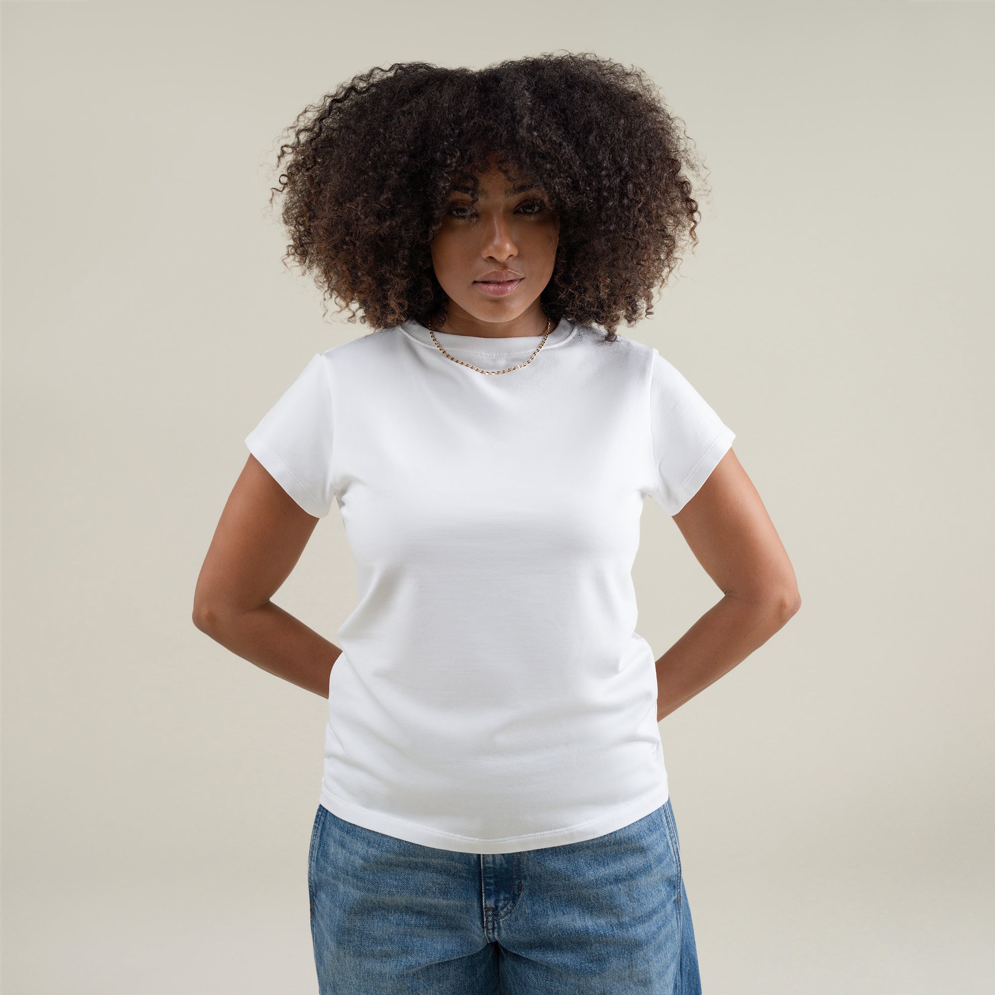 Tags:(Large) Custom t-shirt tee model Melissa in White
