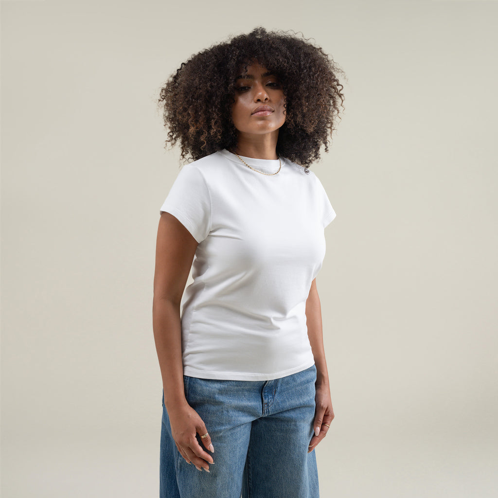 Tags:(Large) Custom t-shirt tee model Melissa in White
