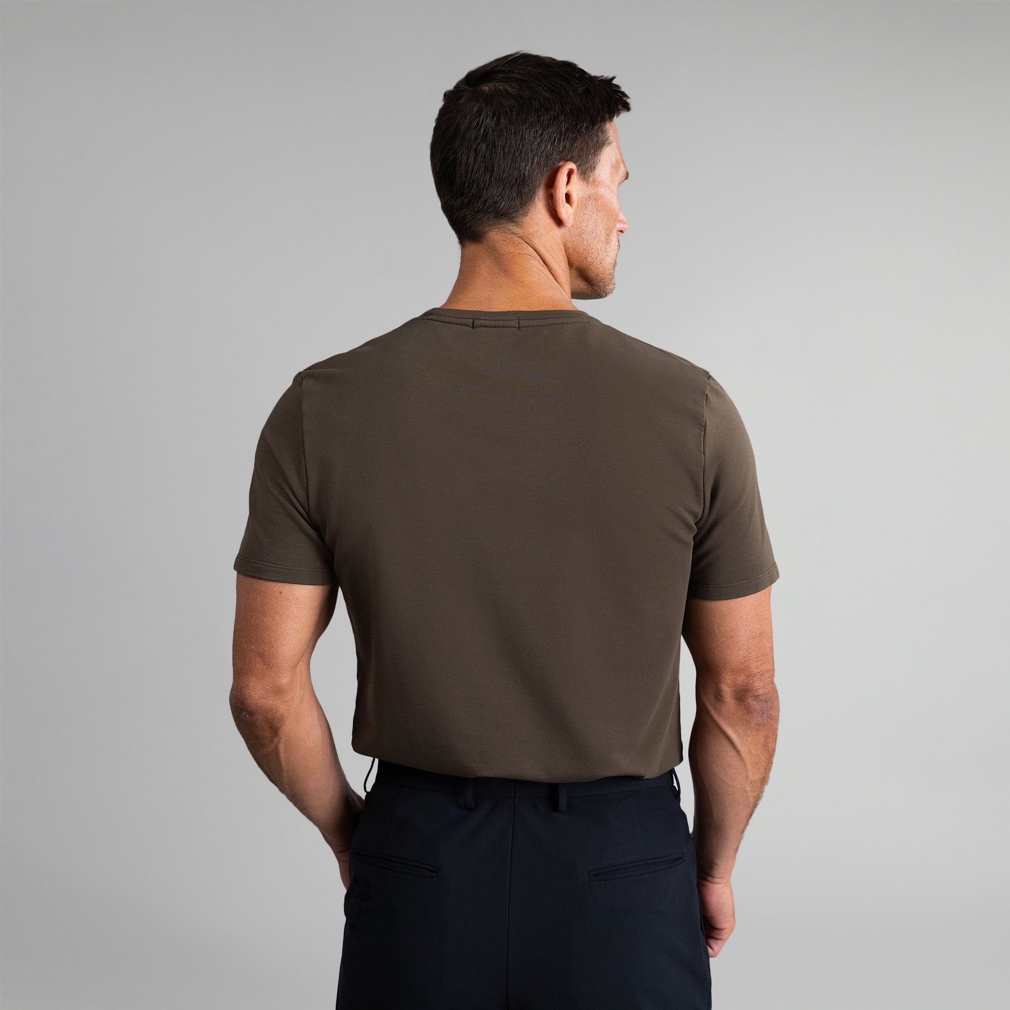 Tags:(6'0" - 180 lbs|Large) custom t-shirt tee model Tyler in Umber