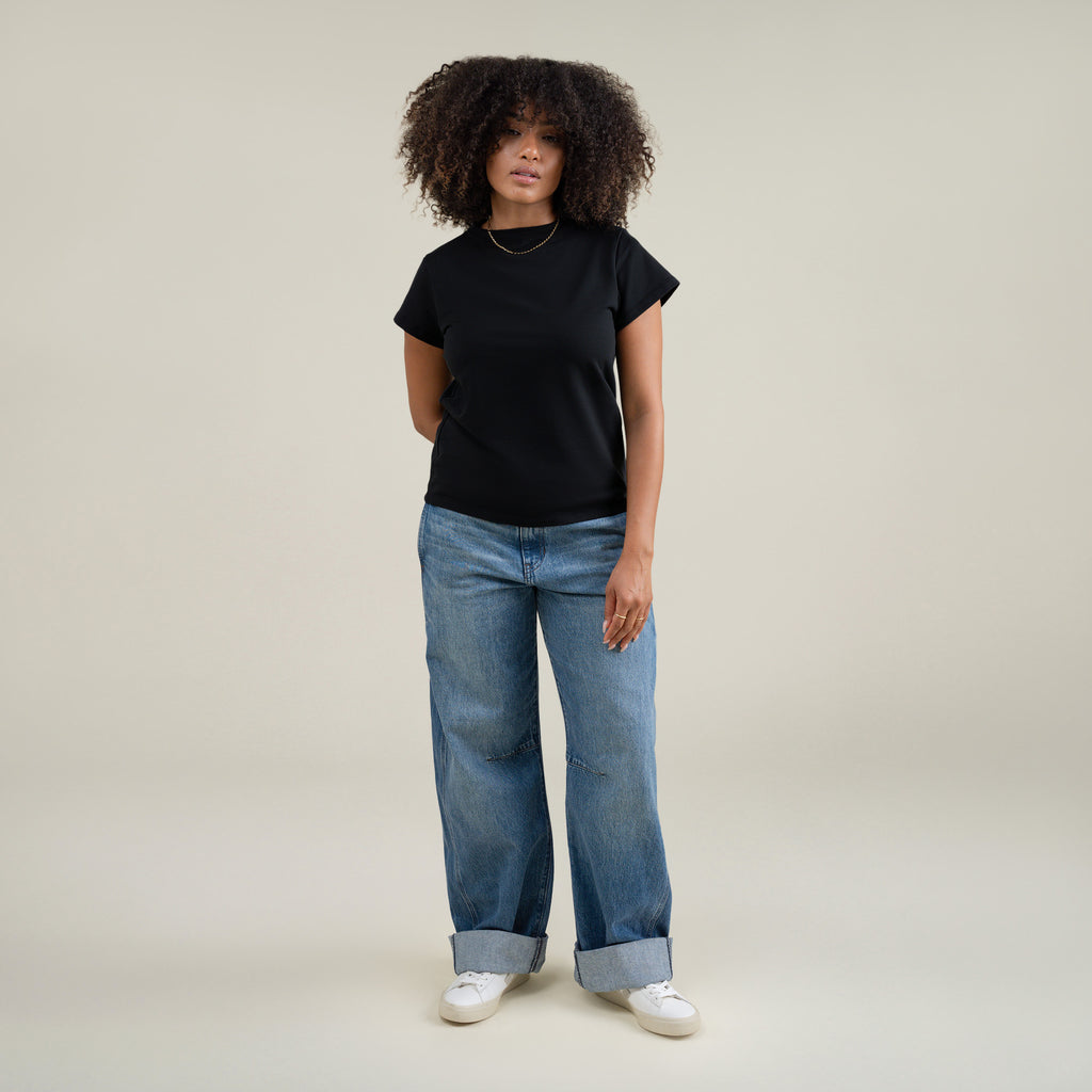 Tags:(Large) Custom t-shirt tee model Melissa in Black