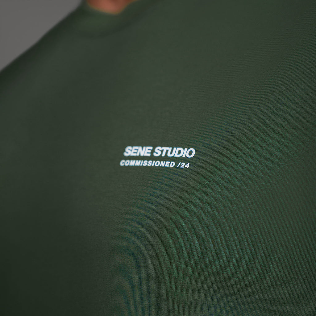 Tags:(6'0"|180 lbs) custom t-shirt tee model Tyler in Moss