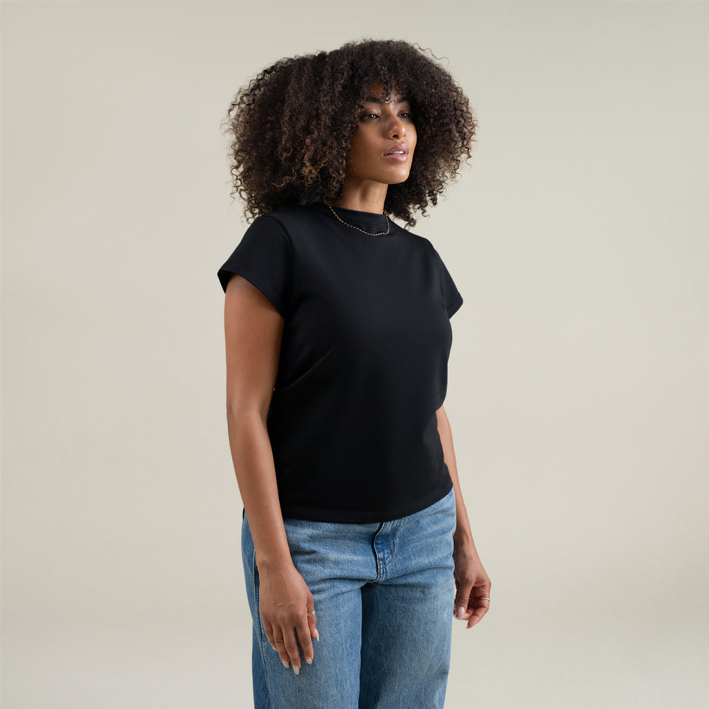 Tags:(Large) Custom t-shirt tee model Melissa in Black