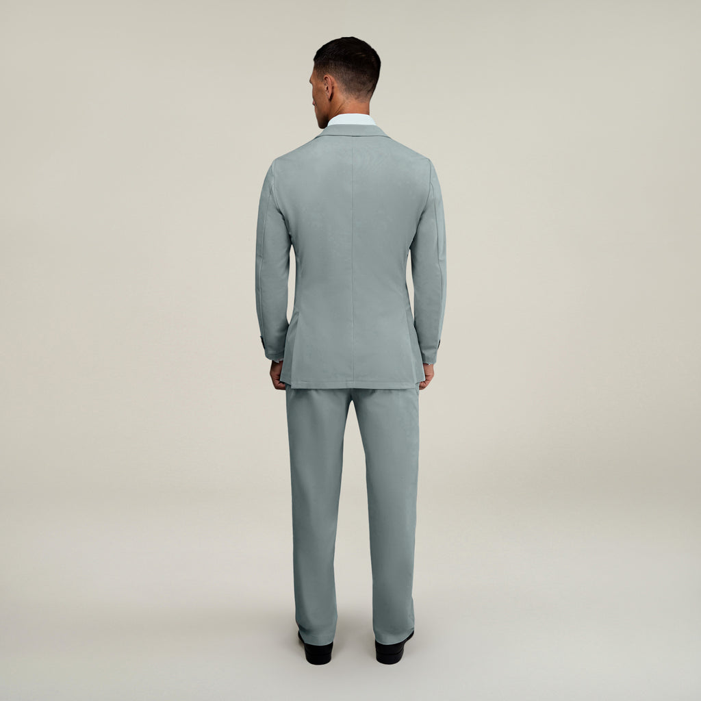 Tags:(6'0"|180 lbs) Bespoke custom athleisure technical men's suit los angeles model Tyler in Wind
