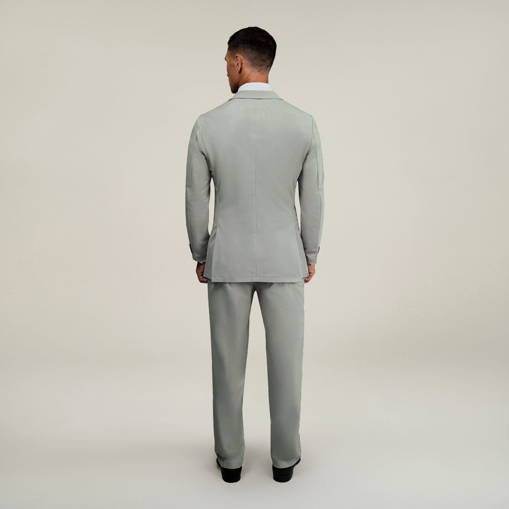 Bespoke custom athleisure technical men's suit model Tyler in Sterling