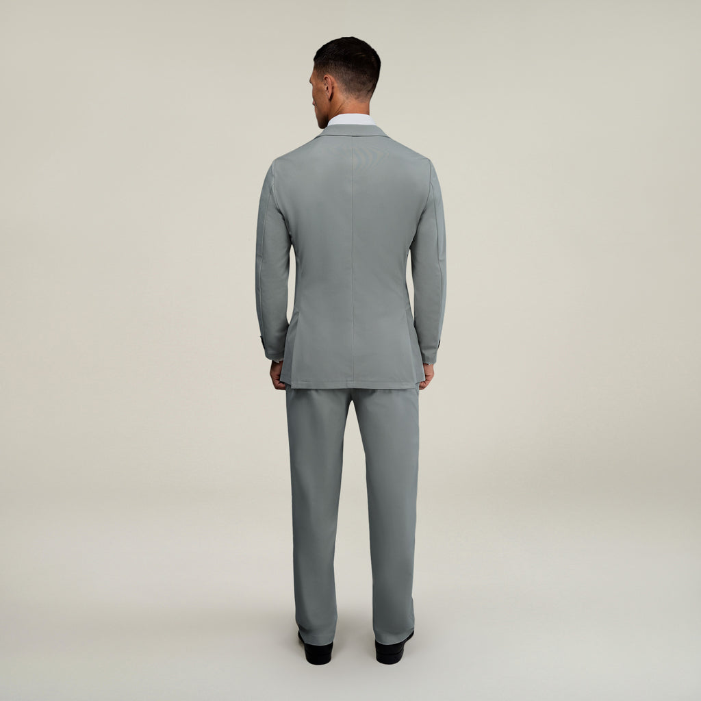 Tags:(6'0"|180 lbs) Bespoke custom athleisure technical men's suit los angeles model Tyler in Wind