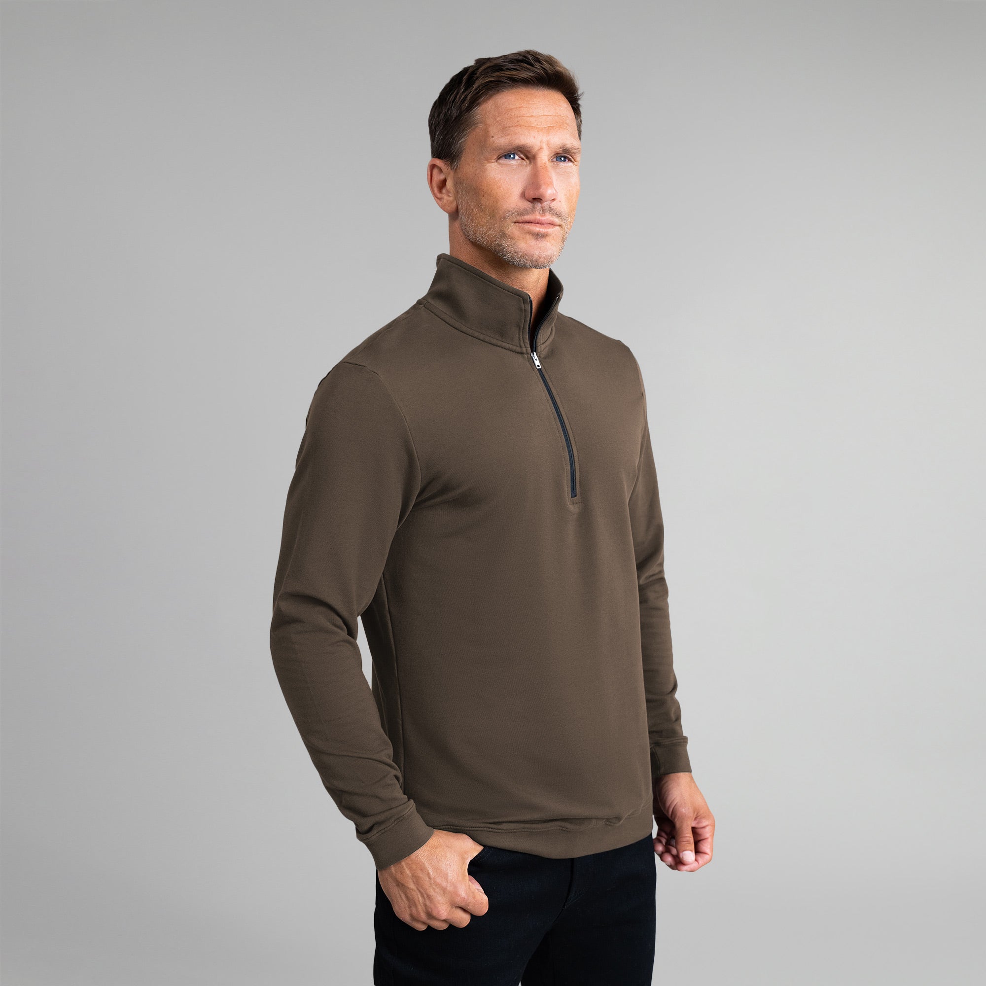 Tags:(6'0" - 180 lbs|Large) custom t-shirt tee model Tyler in Umber