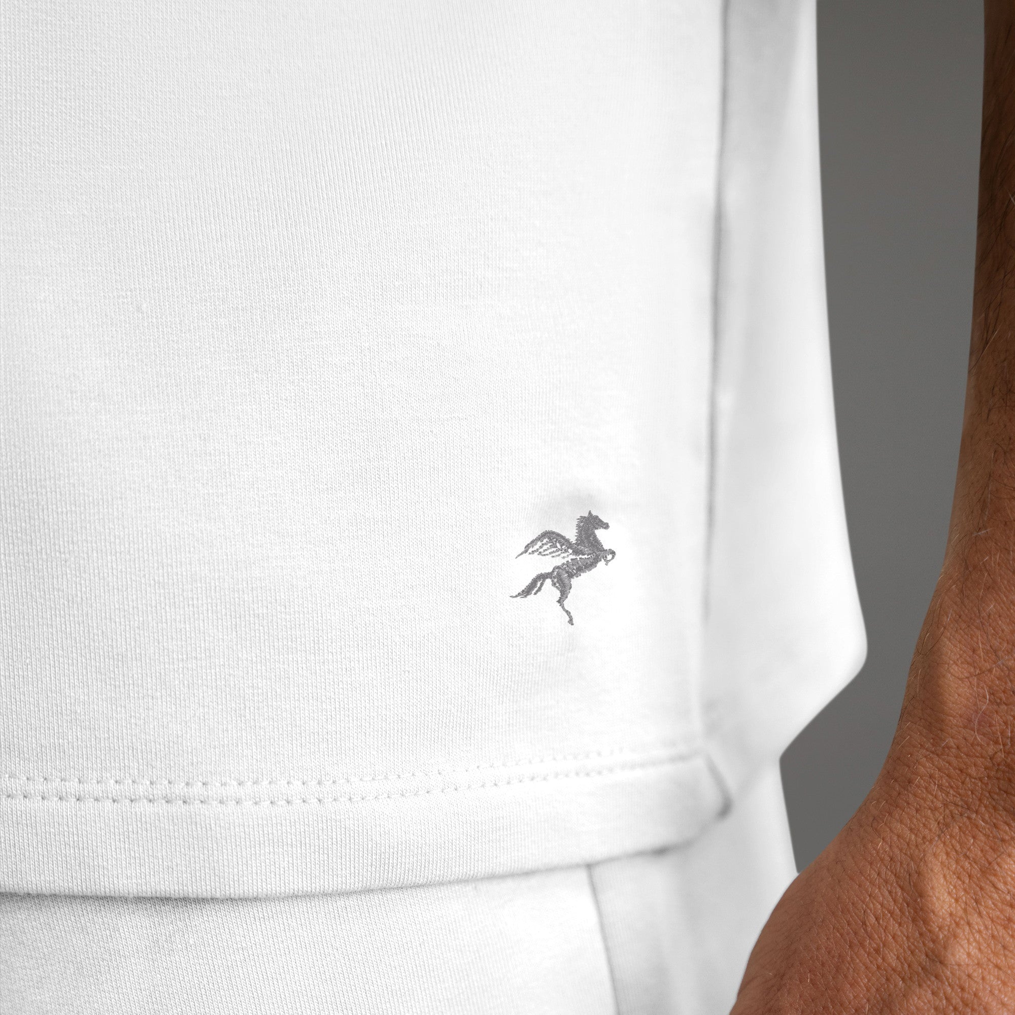 Tags:(6'0" - 180 lbs|Large) custom t-shirt tee model Tyler in White