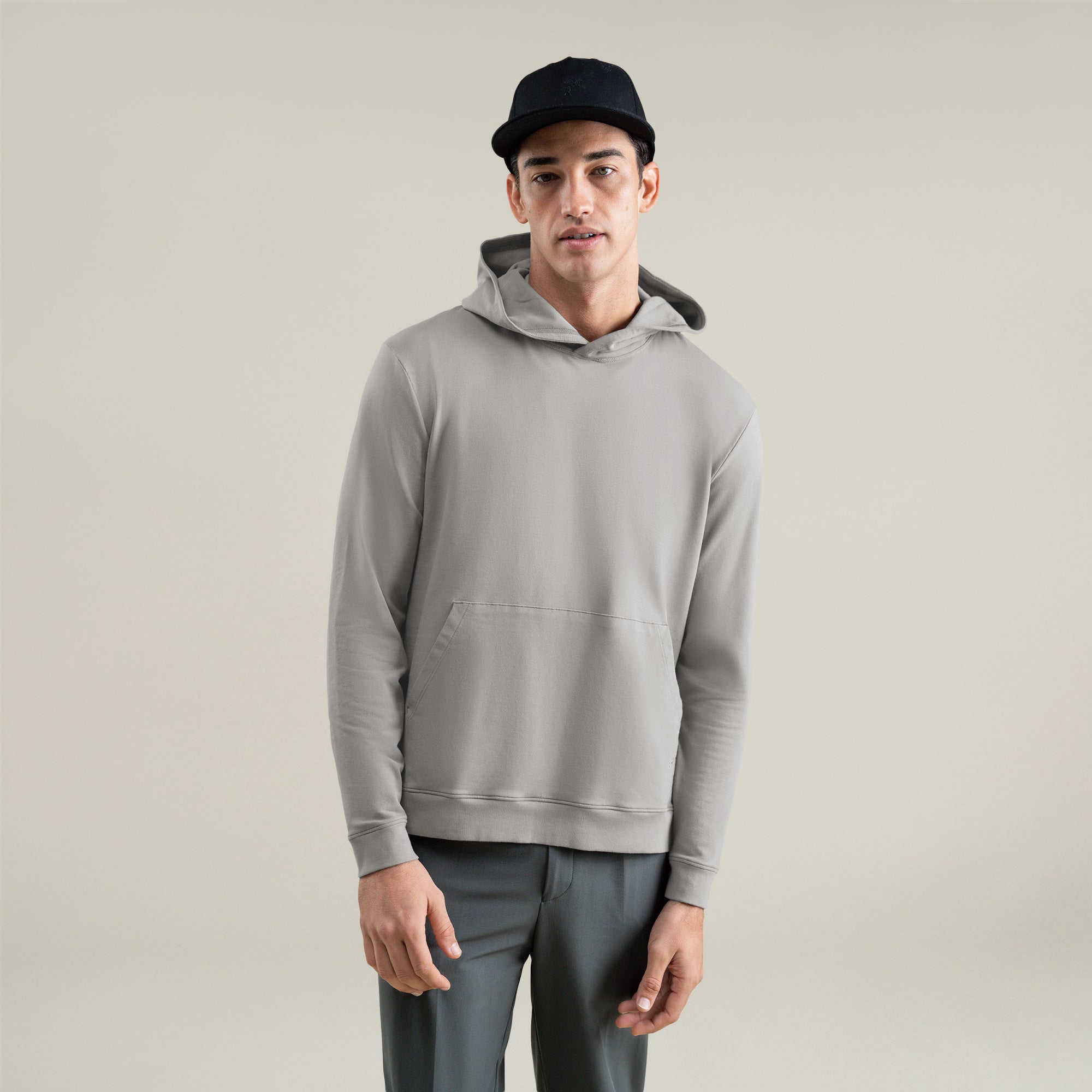 Tags:(6'1" - 165 lbs|Large) Custom t-shirt tee model Jessey in Frost Gray