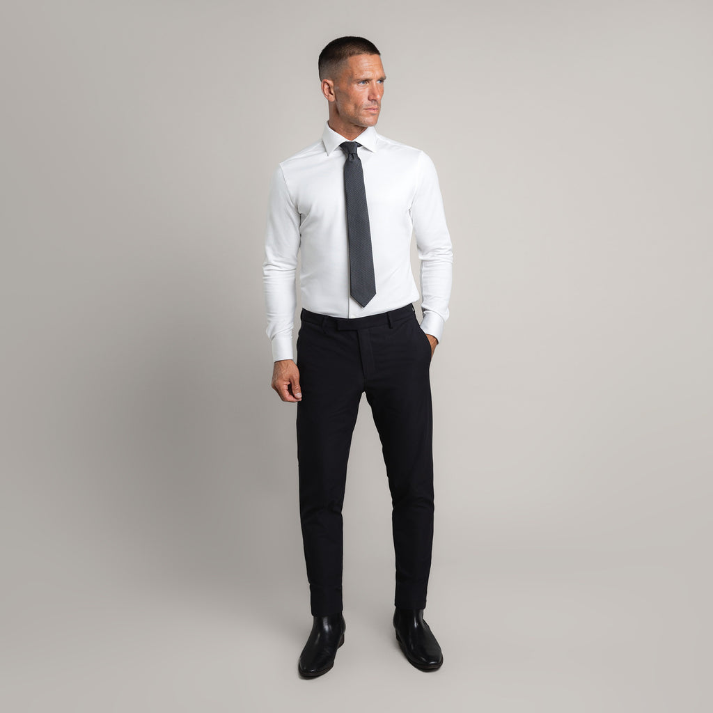 bespoke custom trousers pant chino performance technical model Tyler in Black