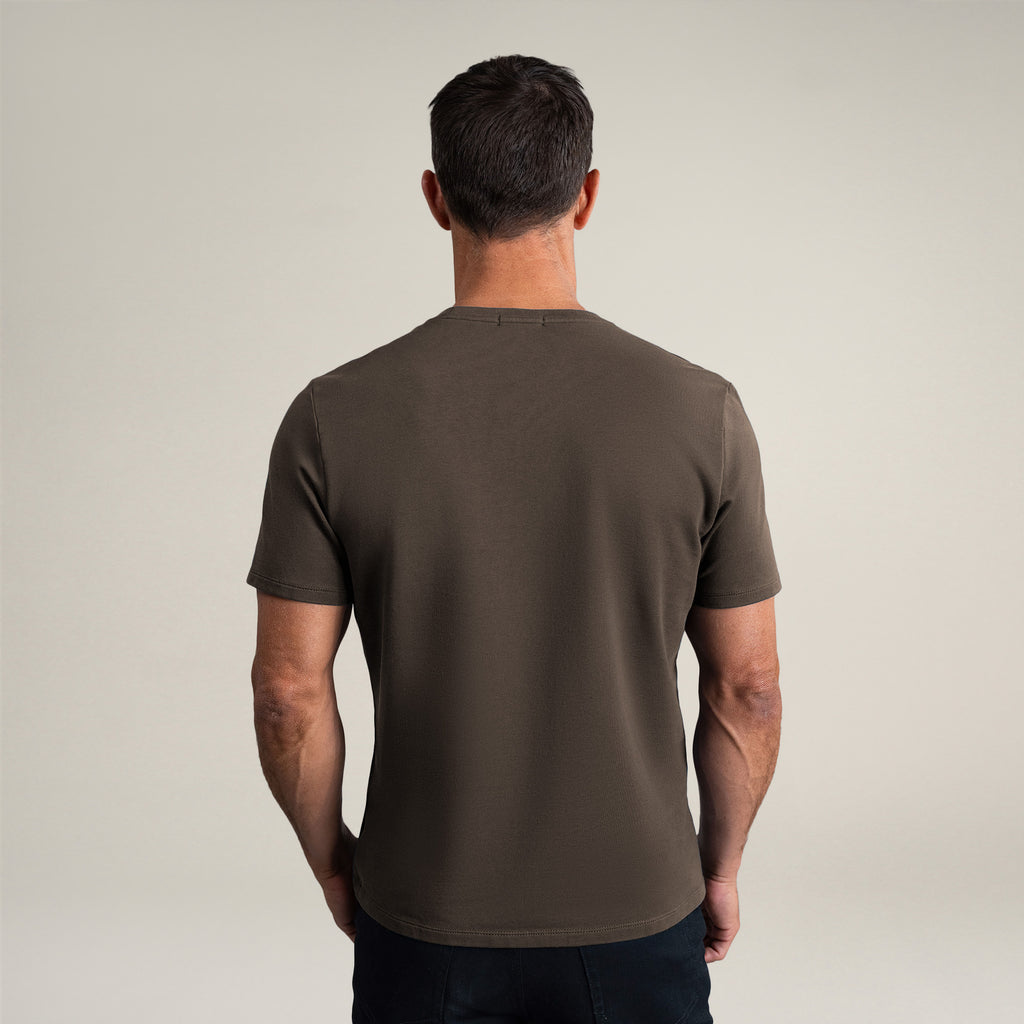Tags:(6'0" - 180 lbs|Medium) custom t-shirt tee model Tyler in Umber