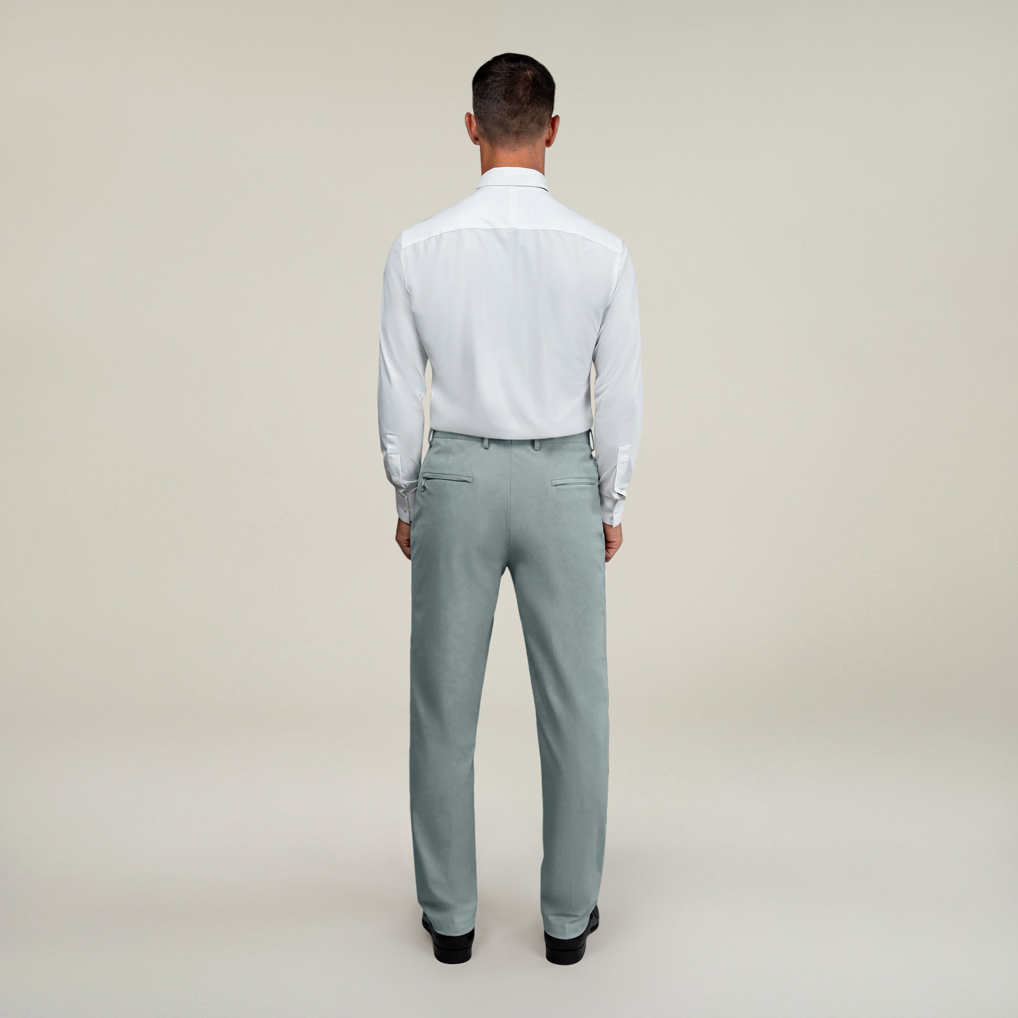 Tags:(6'0"|180 lbs) Bespoke custom athleisure technical men's suit los angeles model Tyler in Wind