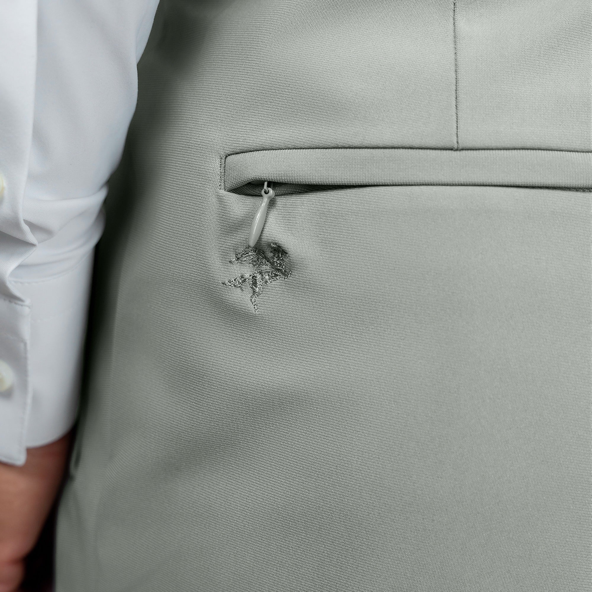 Bespoke custom athleisure technical men's suit model Tyler in Sterling