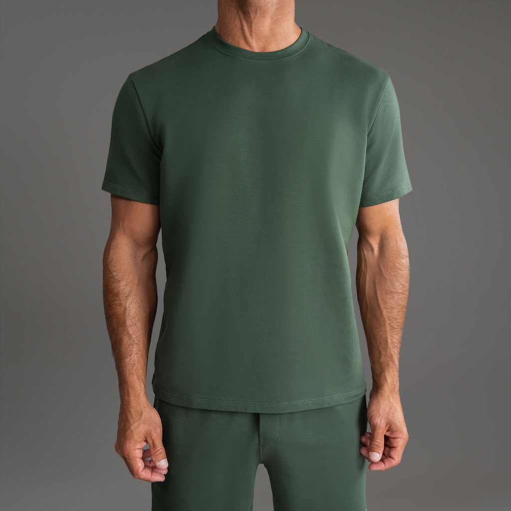 Tags:(6'0" - 180 lbs|Large) custom t-shirt tee model Tyler in Moss