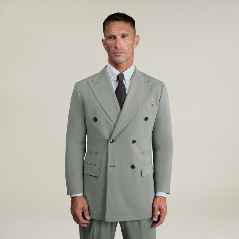 Bespoke custom athleisure technical men's suit model Tyler in Sterling