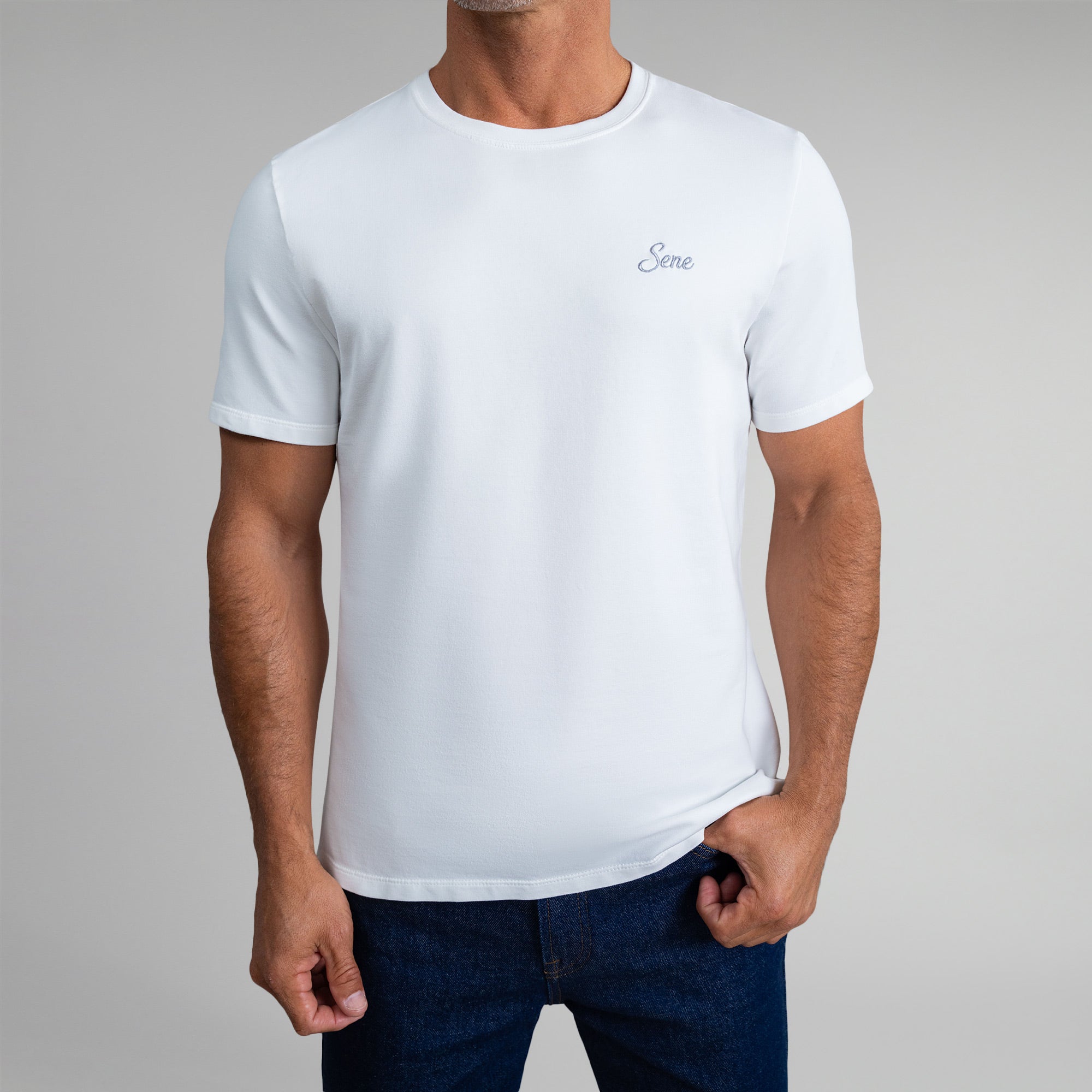 Tags:(6'0" - 180 lbs|Medium) custom t-shirt tee model Tyler in White