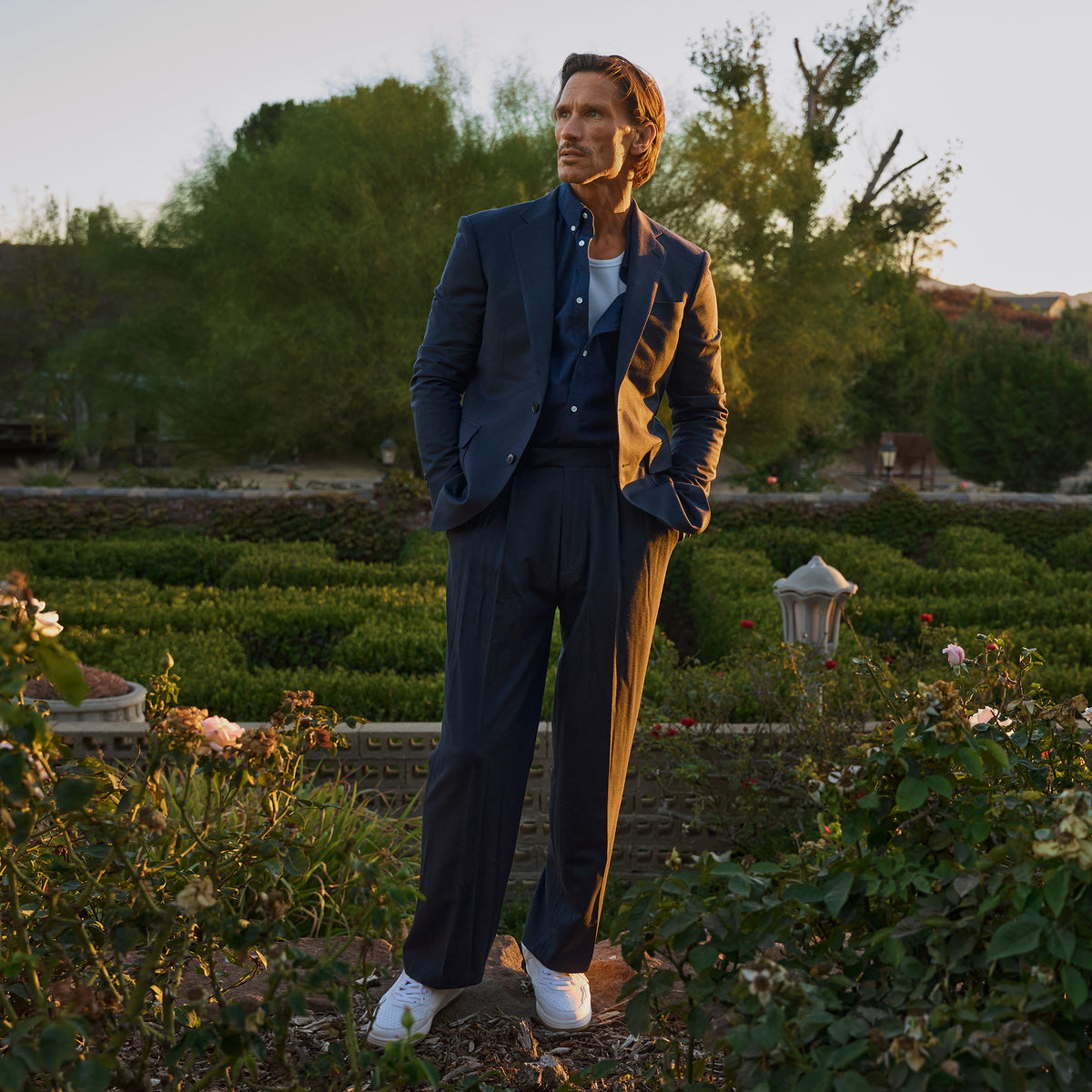 Arden Blazer model Tyler in Regent