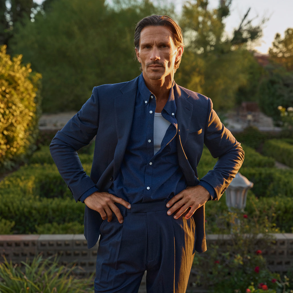 Arden Blazer model Tyler in Regent