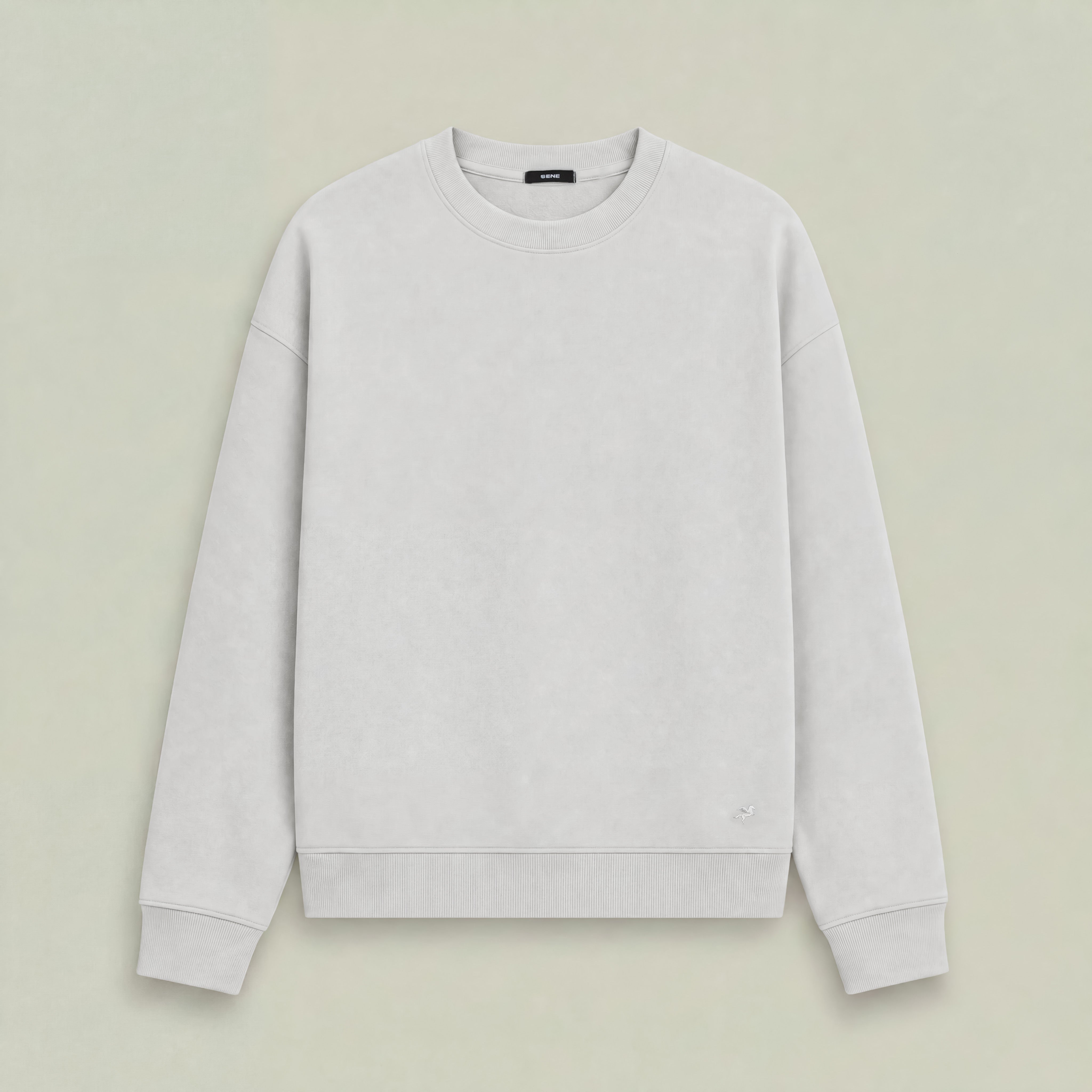 Terry Fleece Pullover model Matteo in Bone