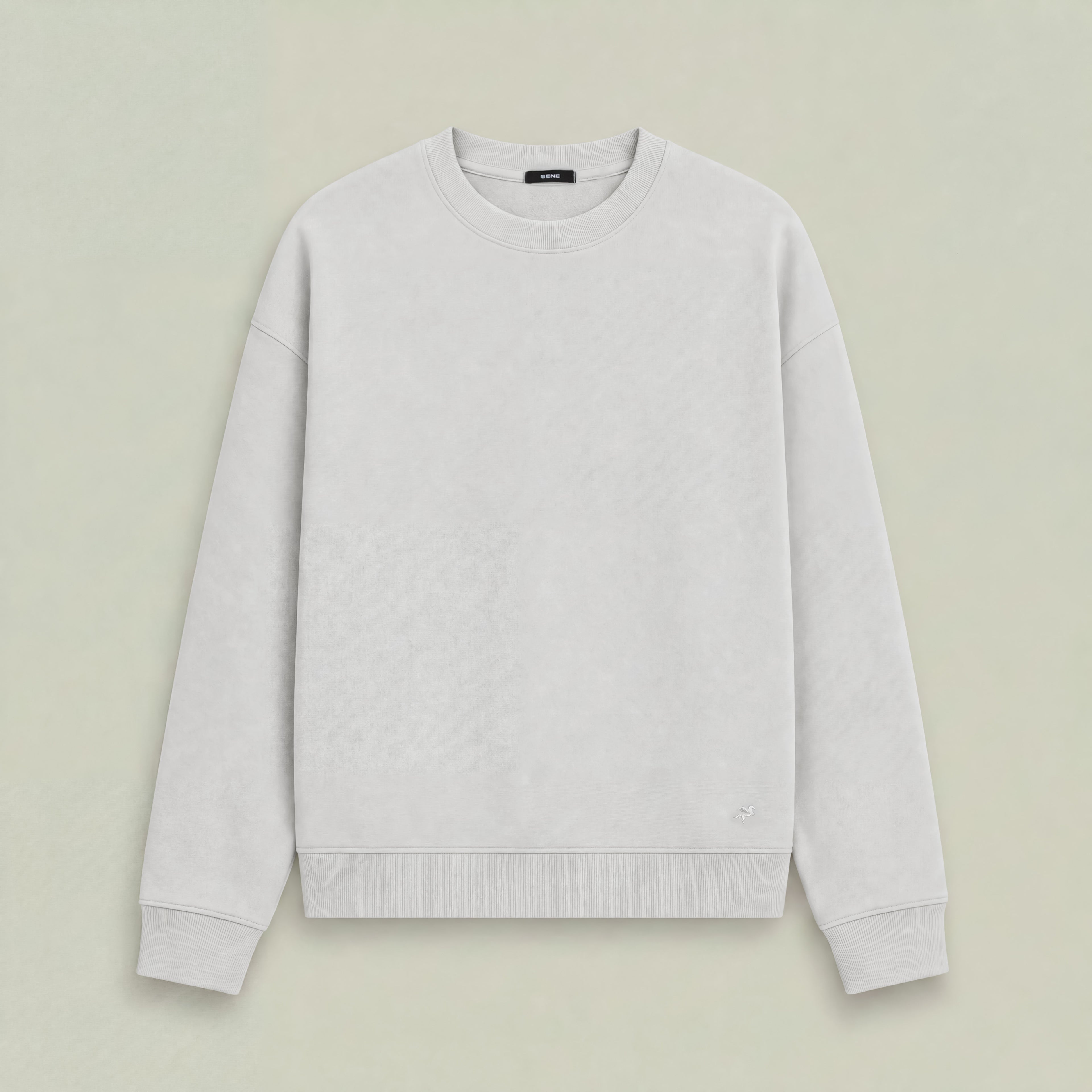 Terry Fleece Pullover model Matteo in Bone