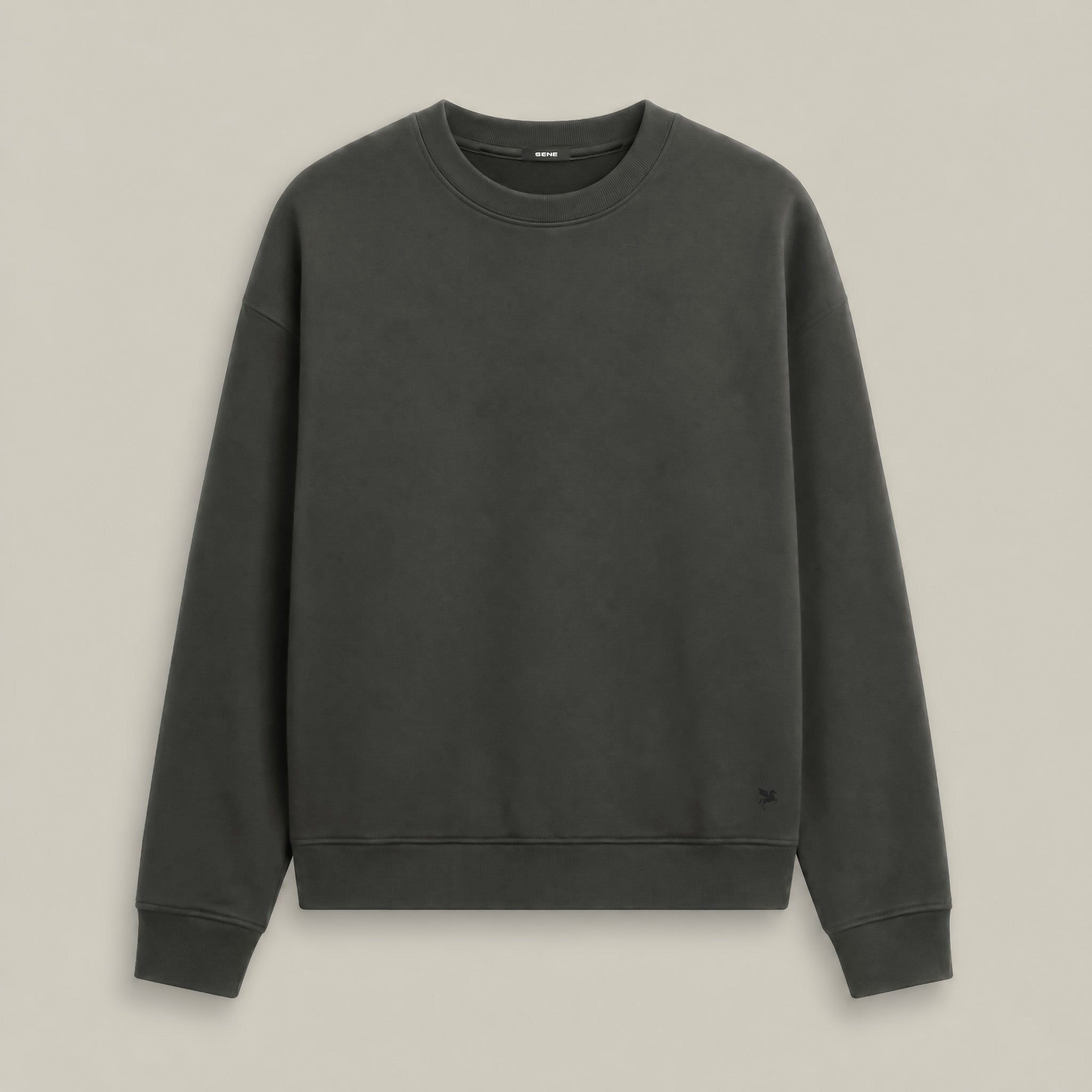 Terry Fleece Pullover model Matteo in Smoke