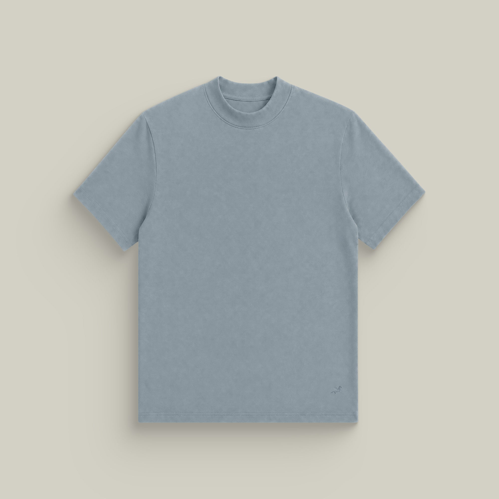 french terry blue gray t-shirt model matteo in vapor