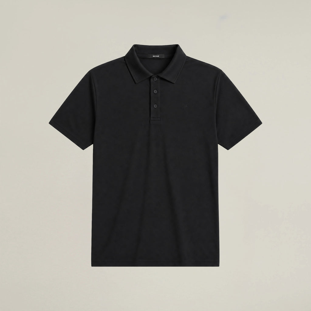 Black polo shirt model kive in black
