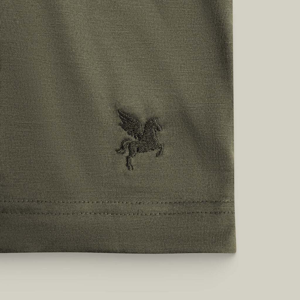 Merino Wool Crew Pocket T-Shirt in Flint