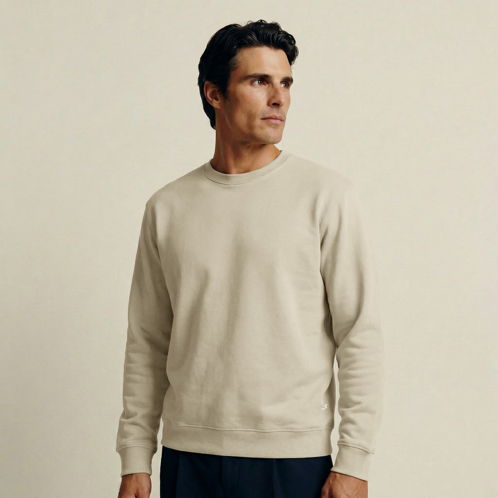 Cumulus Crew Pullover model Matteo in Villa Stone