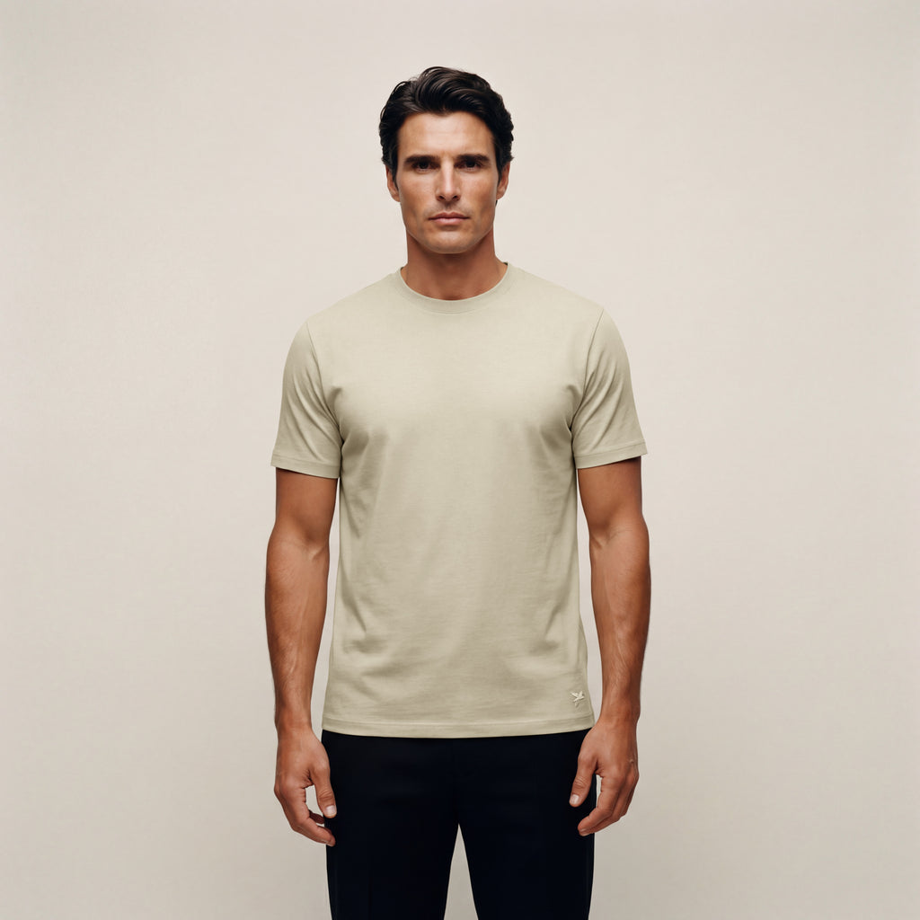 Cumulus Crew T-Shirt model Matteo in Villa Stone