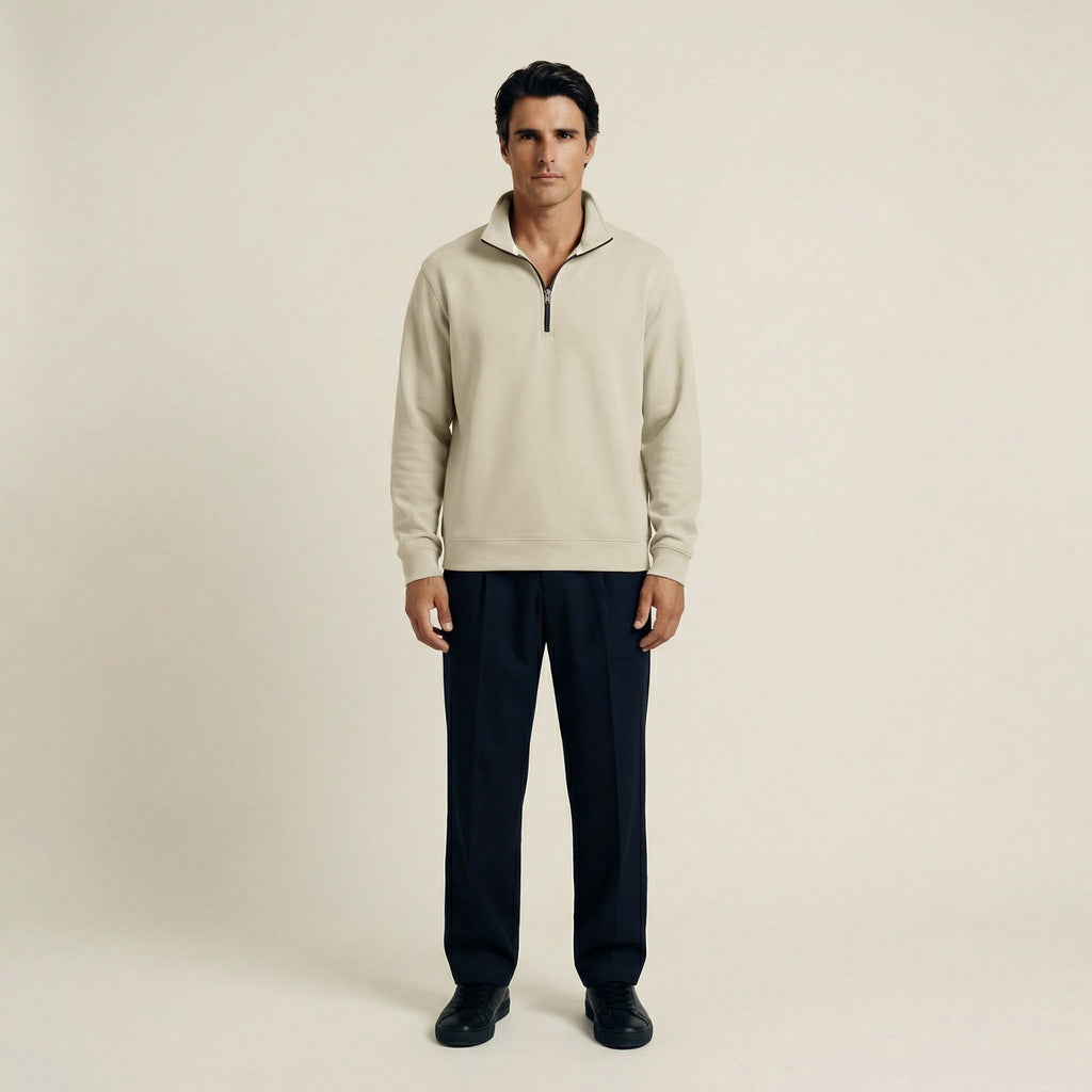 Cumulus Quarter Zip model Matteo in Villa Stone