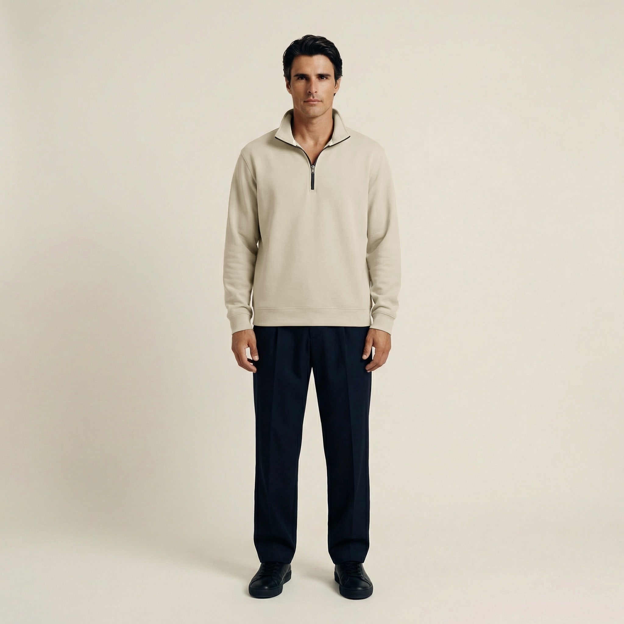 Cumulus Quarter Zip model Matteo in Villa Stone