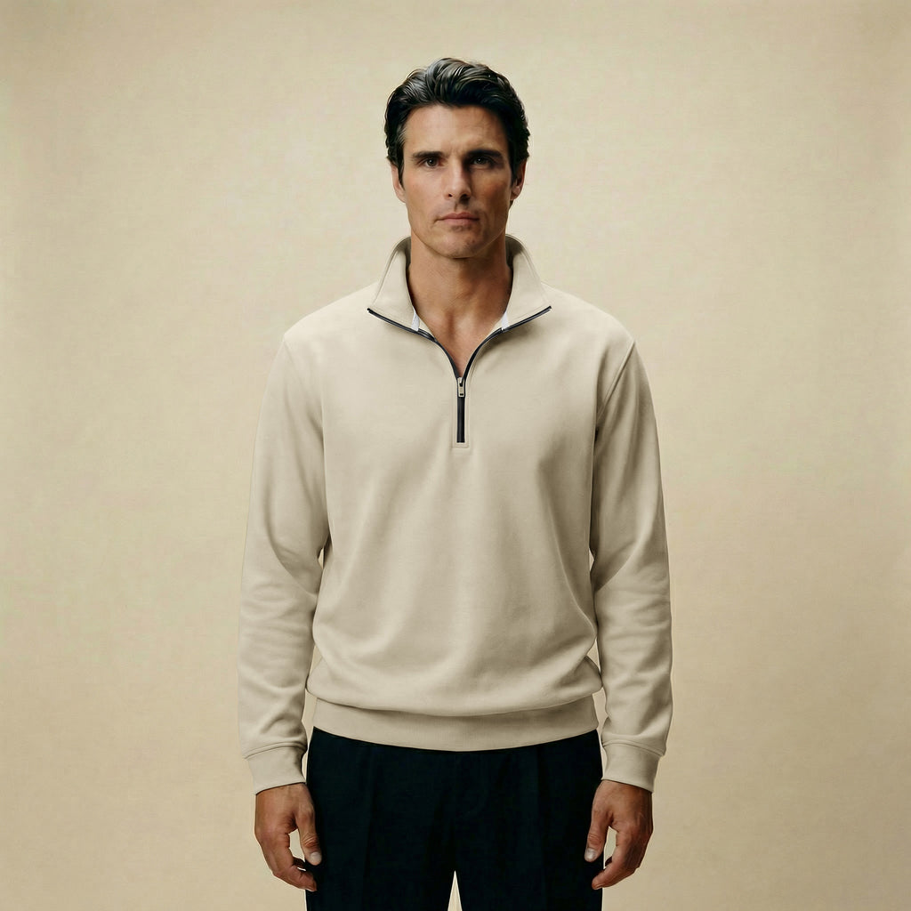 Cumulus Quarter Zip model Matteo in Villa Stone