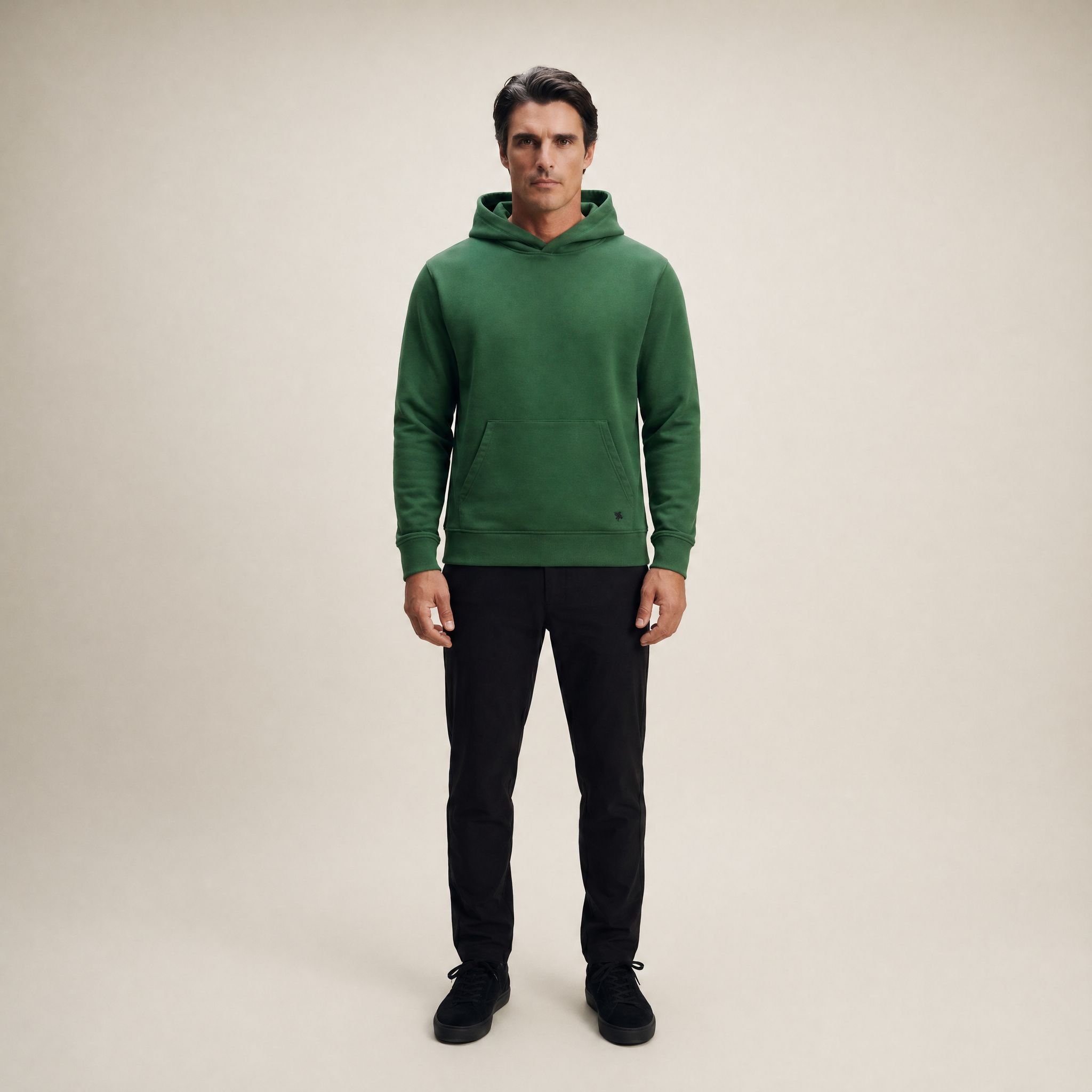 Man wearing hoodie model Kive in eden