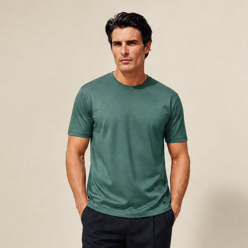 Custom t-shirt model Matteo in Sea Moss