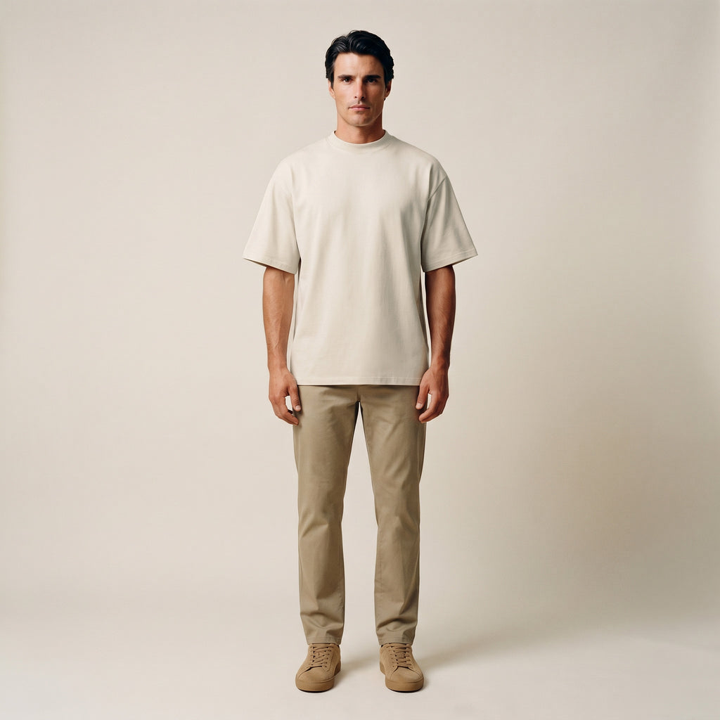 Tags:(Large | 6’2 - 180) Custom t-shirt tee model Kive in Bone
