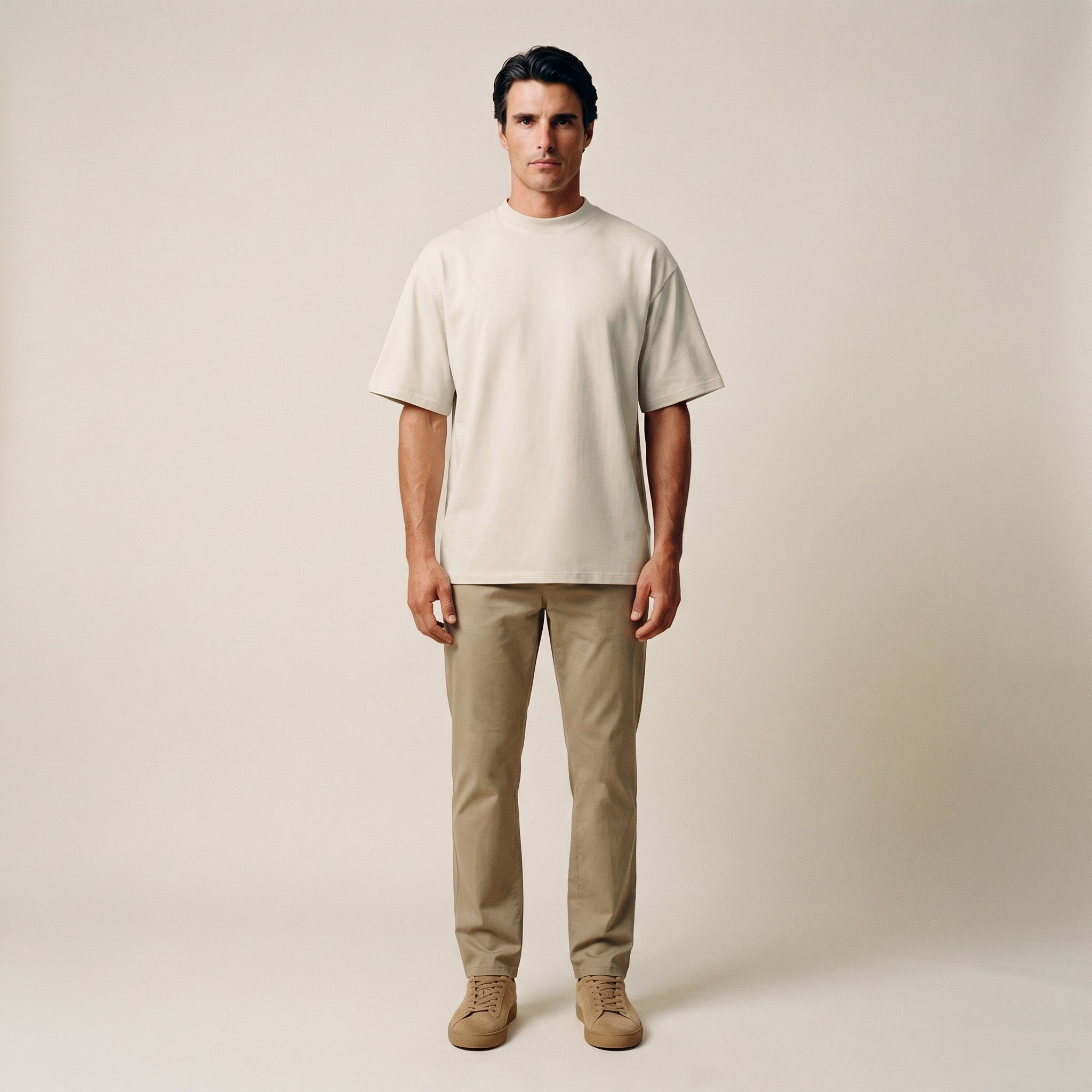 Tags:(Large | 6’2 - 180) Custom t-shirt tee model Kive in Bone