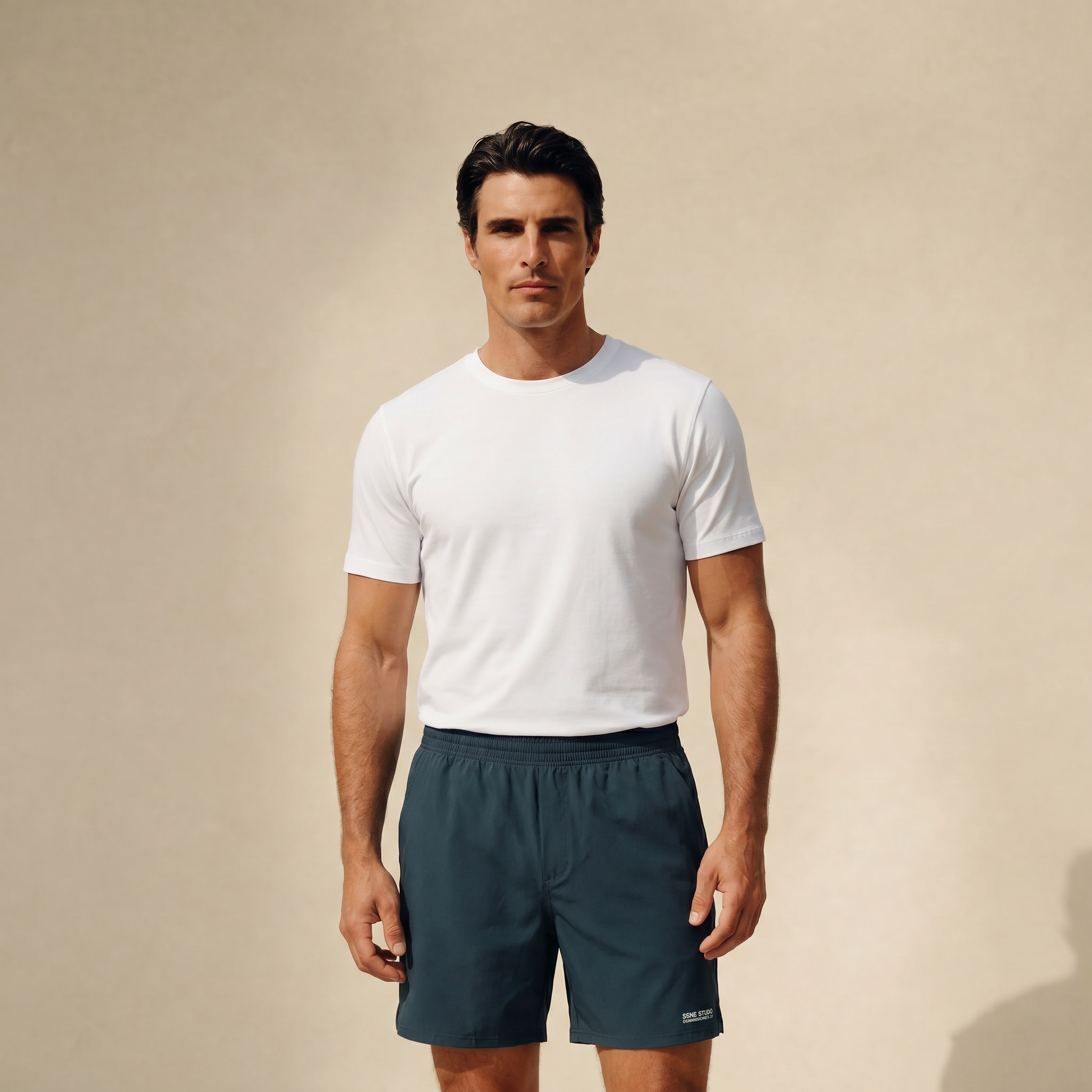 Tags:(Large | 6’2 - 180) Ultralight Nylon Flex Shorts model Kive in Poseidon