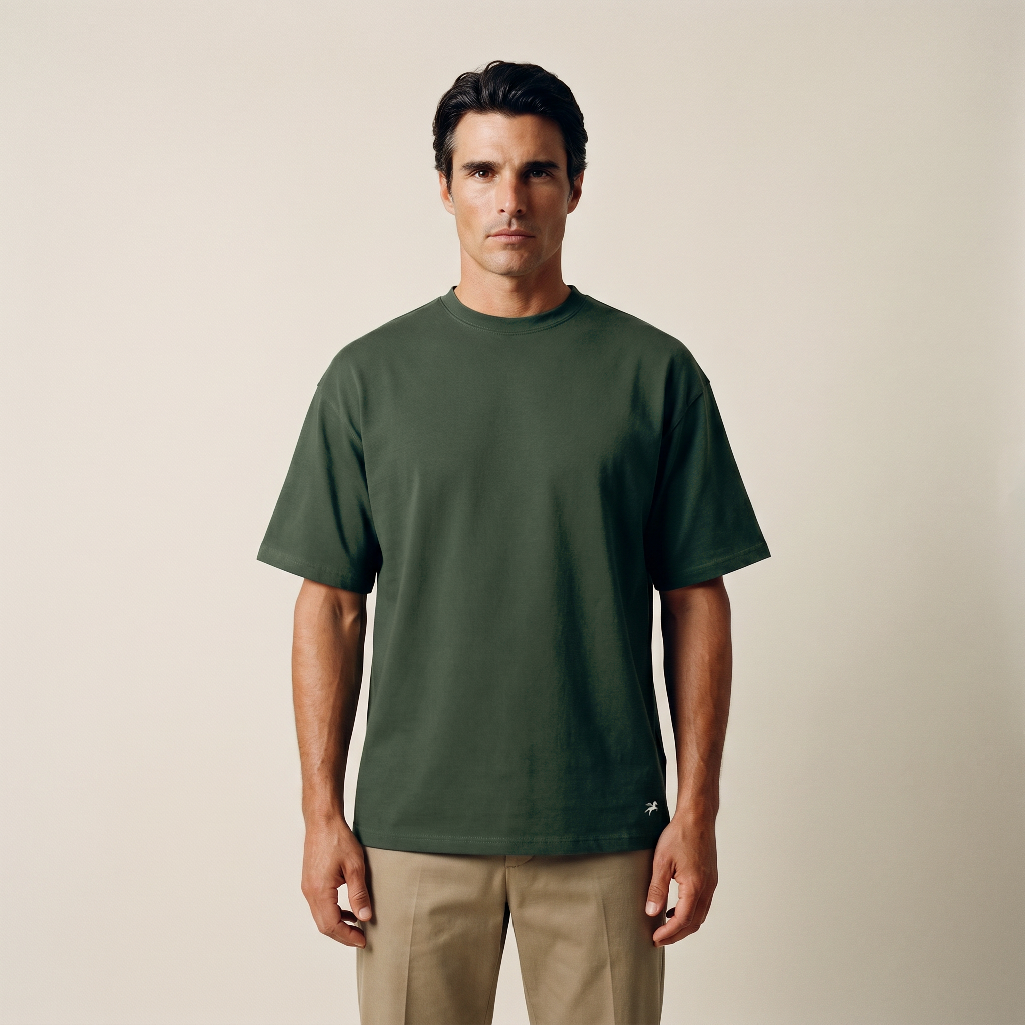 Cumulus oversized t-shirt on a beige background model Kive in Coast