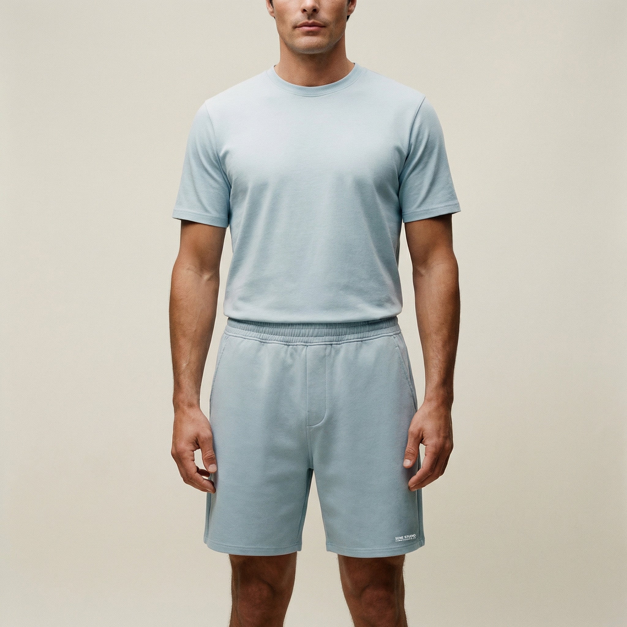 Tags:(6’2" - 180 lbs|Large) Custom t-shirt tee model Kive in Blue Fog