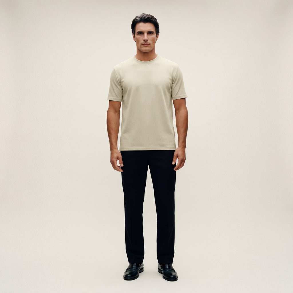 Cumulus Crew T-Shirt model Matteo in Villa Stone