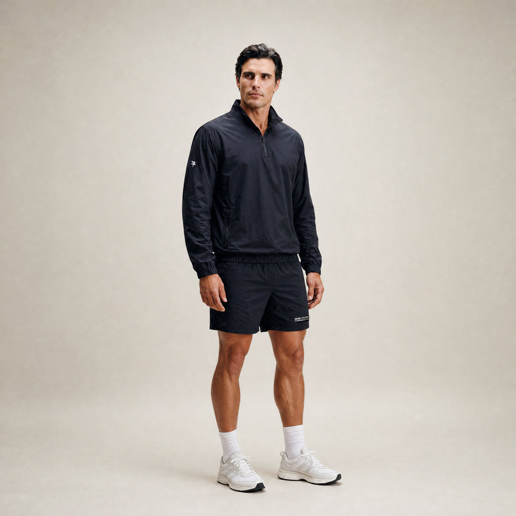 Tags:(Large | 6’2 - 180) Ultralight Nylon Flex Shorts model Kive in Black