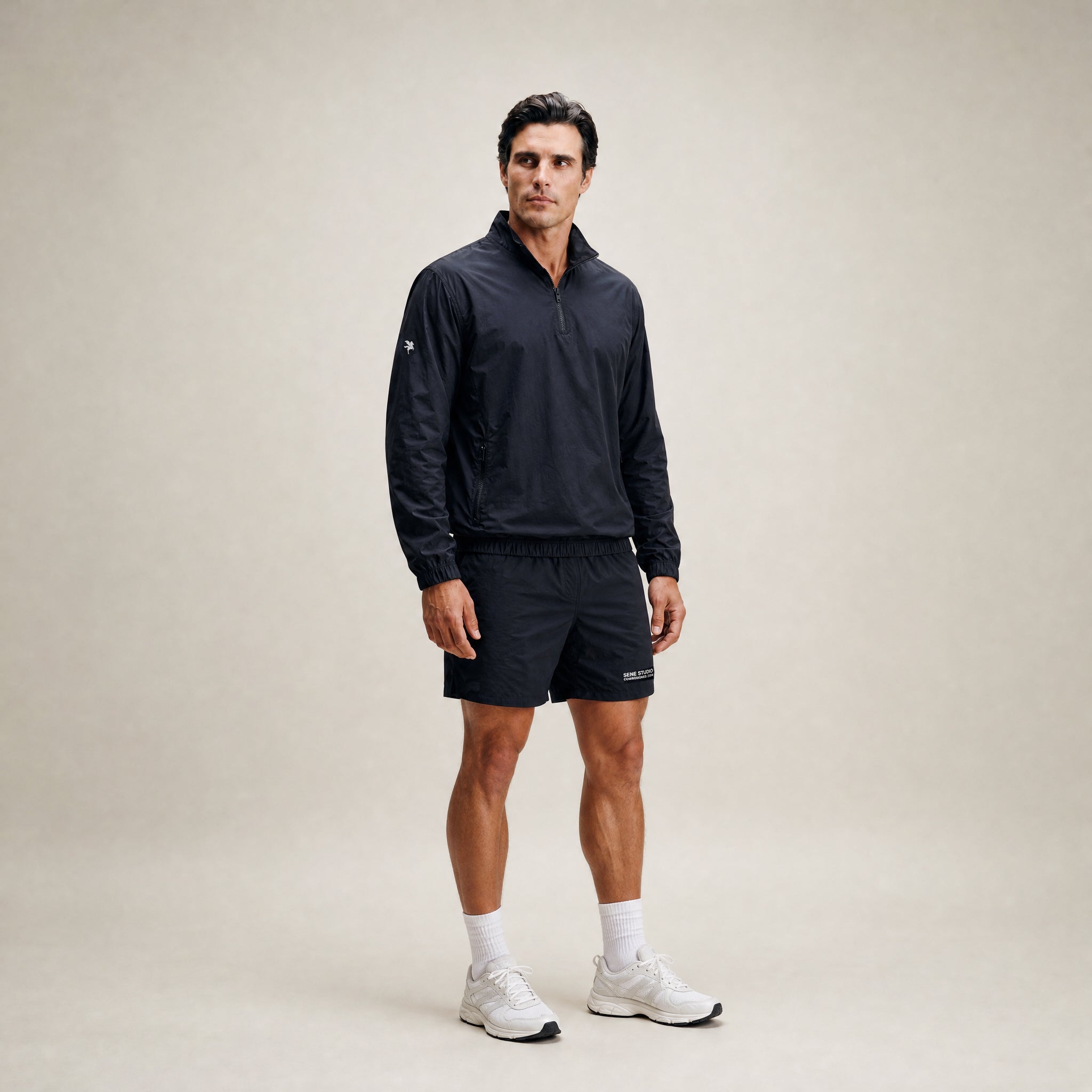 Tags:(Large | 6’2 - 180) Ultralight Nylon Flex Shorts model Kive in Black