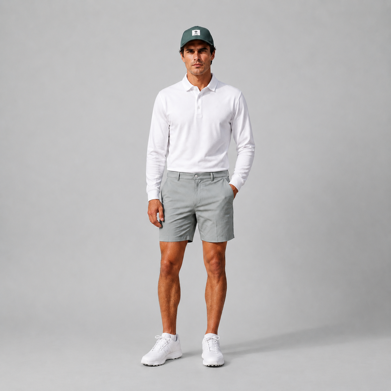 Custom shorts model Matteo in Light Gray
