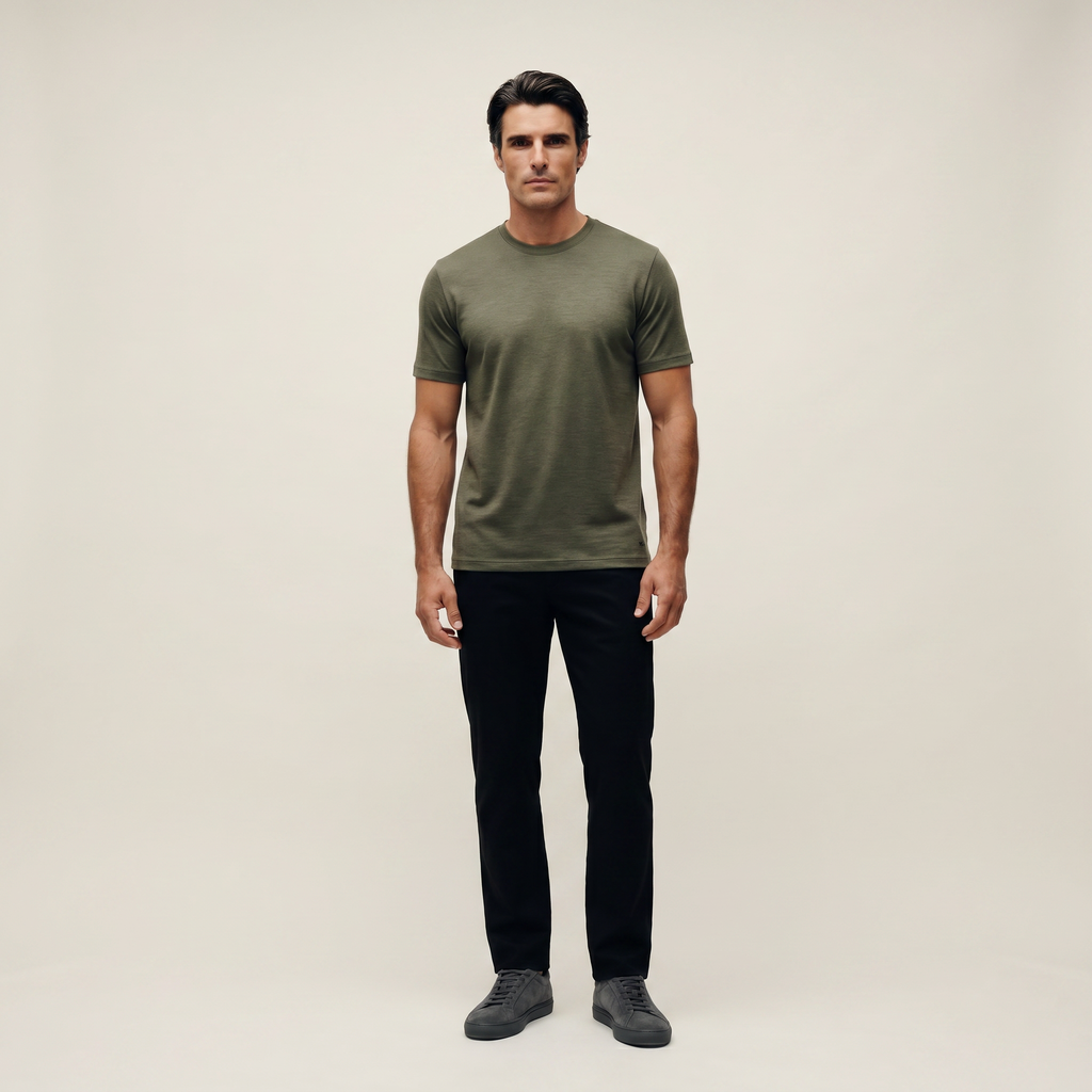 Tags:(6’2" - 180 lbs|Large) Custom t-shirt tee model Matteo in Flint