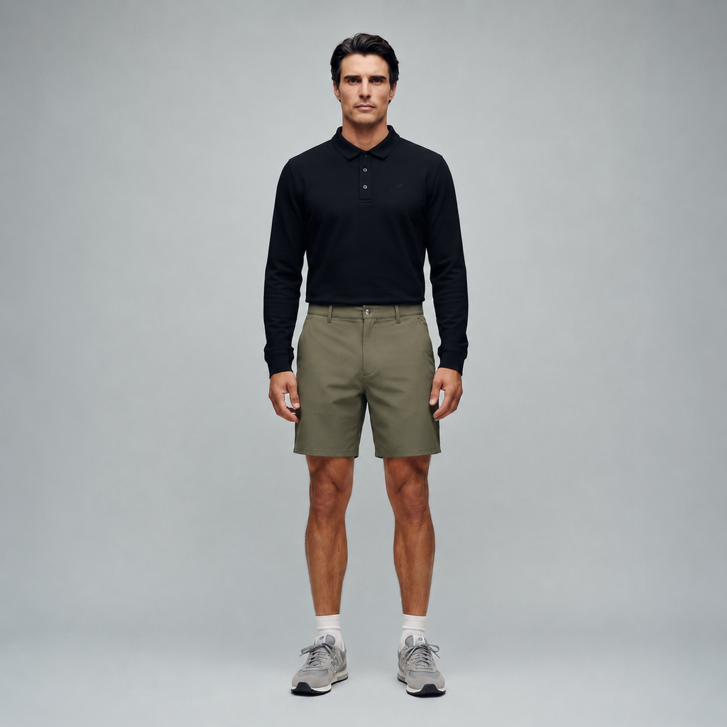 Tags:(6’2" - 180 lbs) Custom shorts model Matteo in Olive