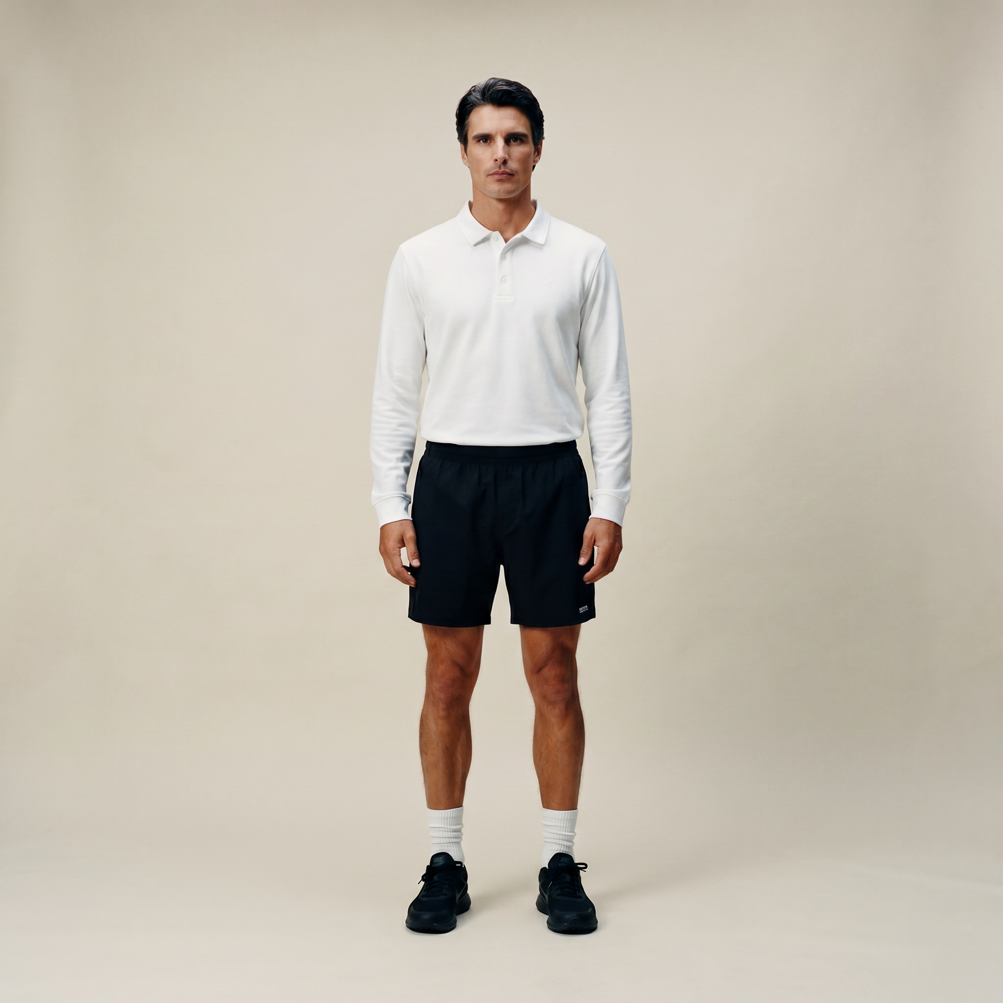 Tags:(Large | 6’2 - 180) Ultralight Nylon Flex Shorts model Kive in Black