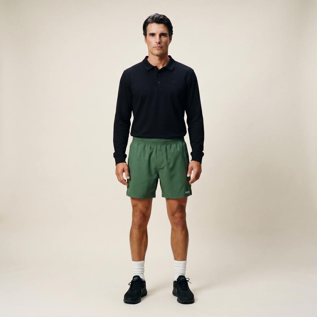 Tags:(Large | 6’2 - 180) Ultralight Nylon Flex Shorts model Kive in Highland