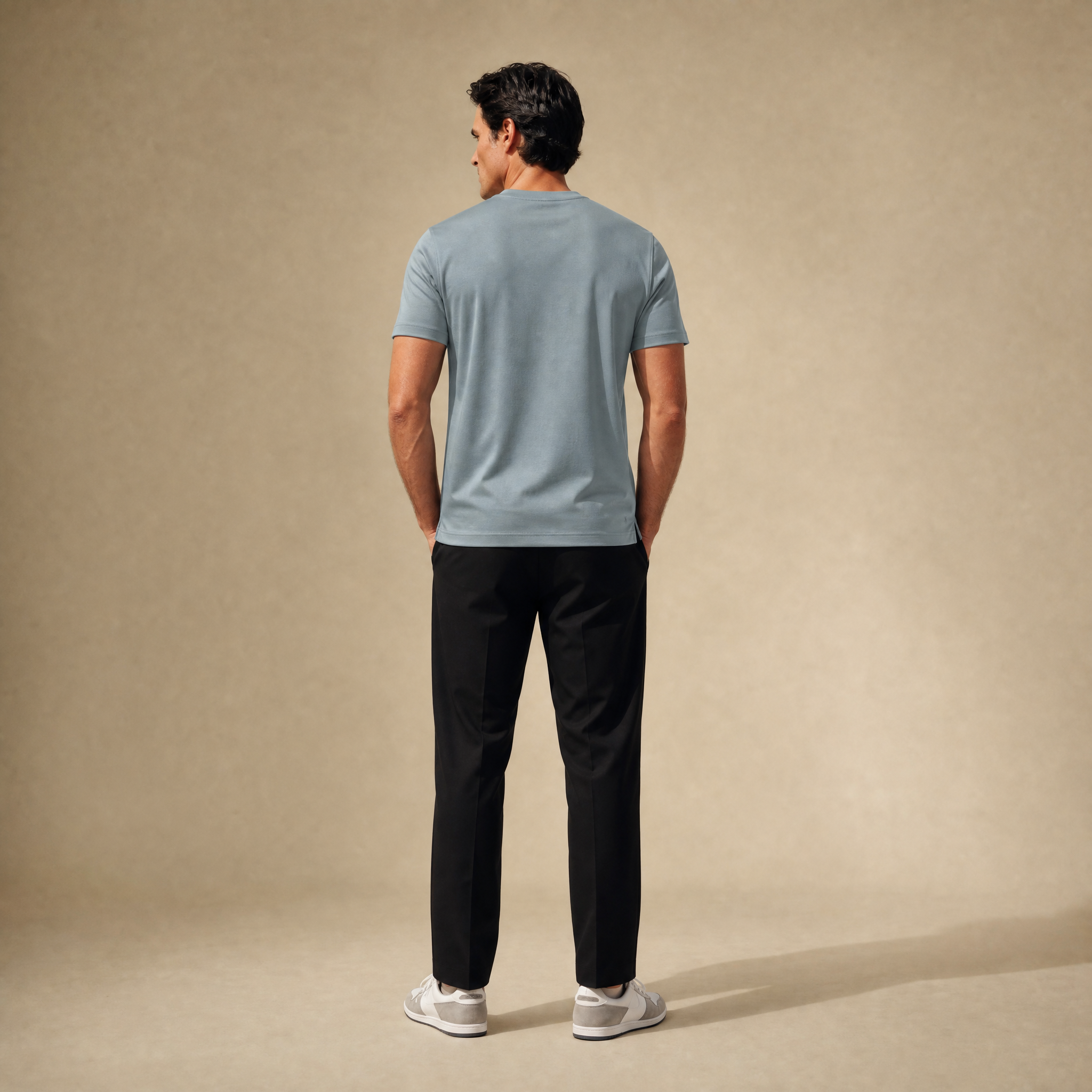 Custom t-shirt model Matteo in Steel