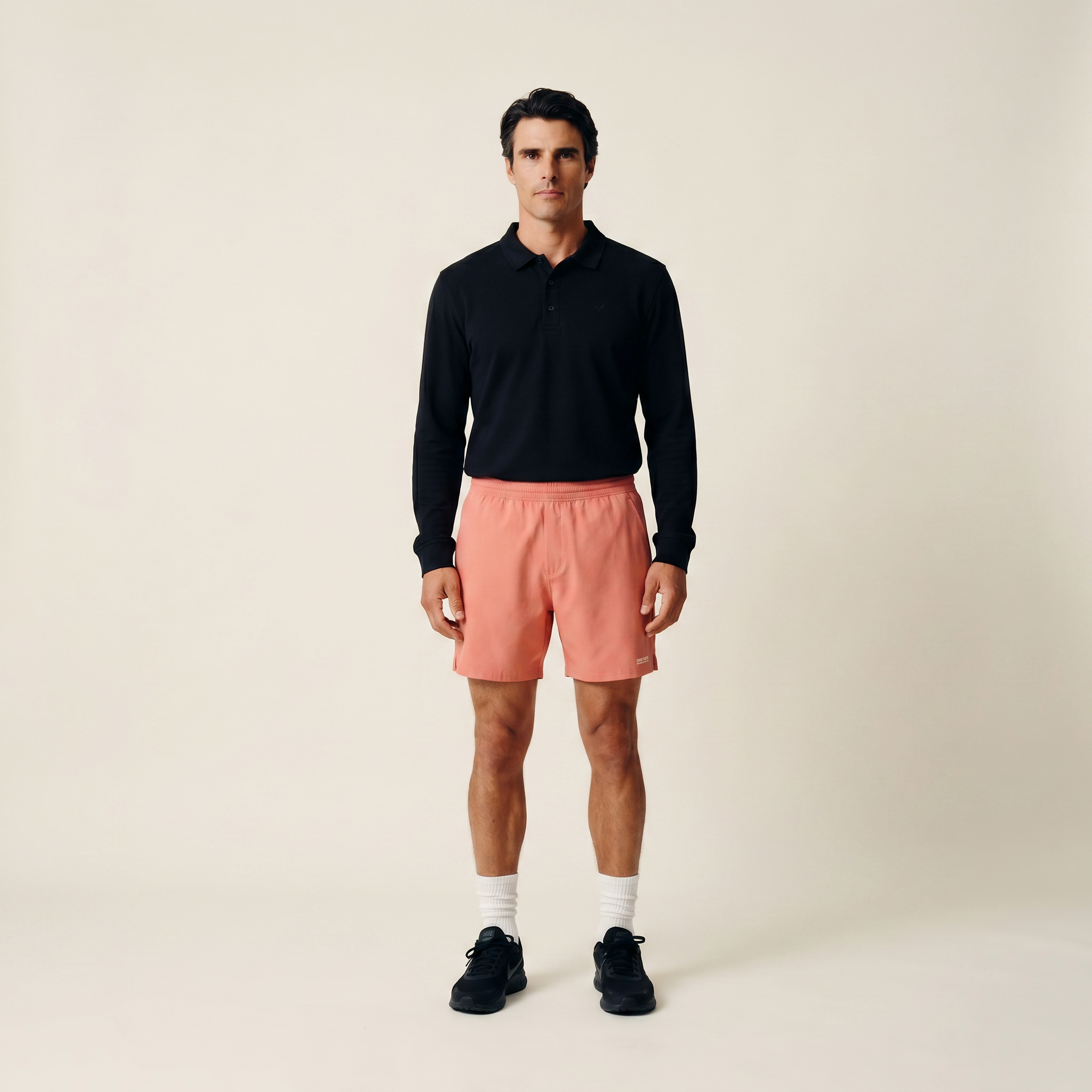Tags:(Large | 6’2 - 180) Ultralight Nylon Flex Shorts model Kive in Terracotta