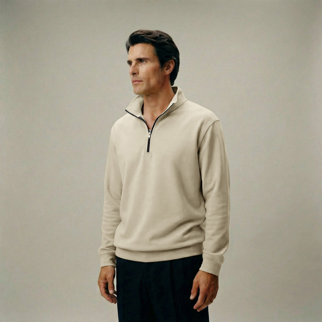 Cumulus Quarter Zip model Matteo in Villa Stone